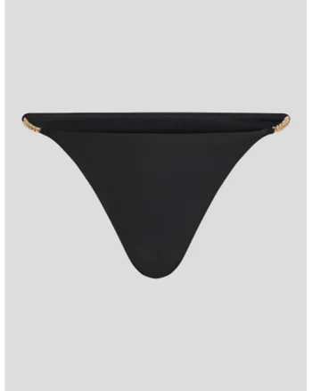 Slip cu detalii laterale cu lant, Negru