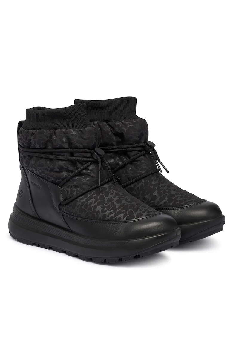 Cizme de zapada dama,  textil, negru, slip-on, amortizare excelenta