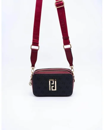 Geanta crossbody - 59745, Negru/Rosu inchis, 13 x 20 x 8 cm