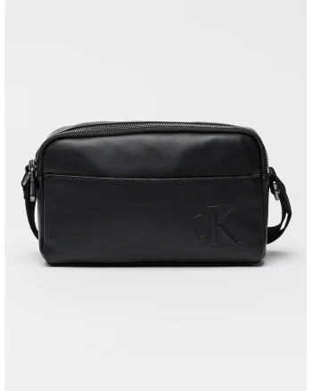 Geanta crossbody cu fermoar, Negru