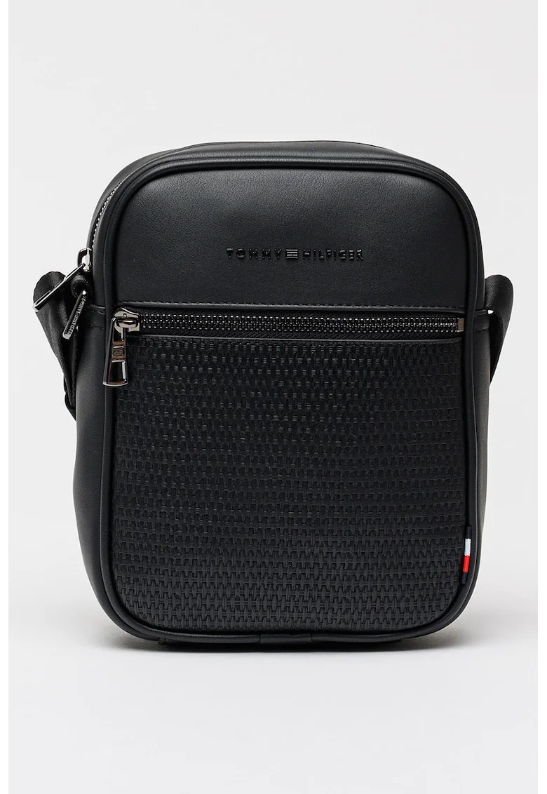 Geanta crossbody cu bareta ajustabila Mini Reporter, Negru