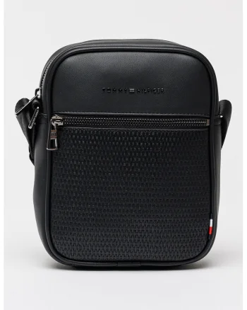 Geanta crossbody cu bareta ajustabila Mini Reporter, Negru