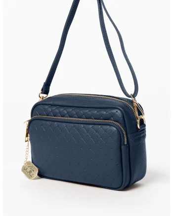 Geanta crossbody de piele Tabita, Albastru oceanic