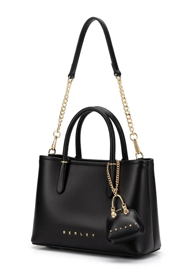 Geanta crossbody din piele ecologica, Negru