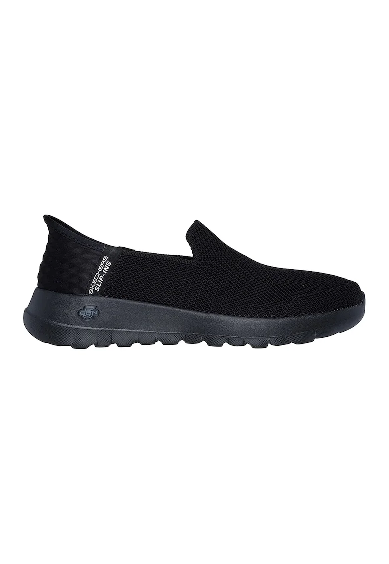 Pantofi slip-on de plasa tricotata, Negru