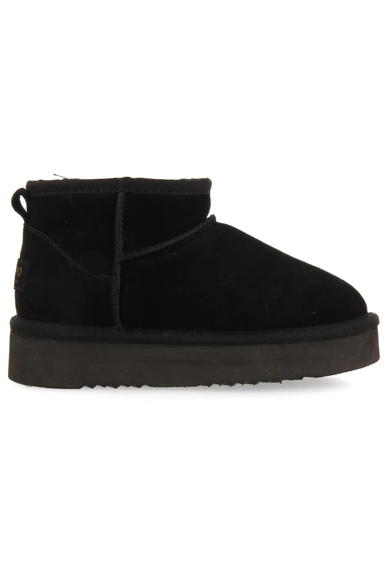 Ghete slip-on din piele intoarsa, Negru