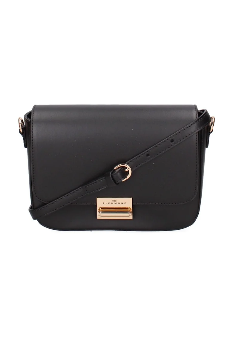 Geanta crossbody din piele, Auriu/Negru
