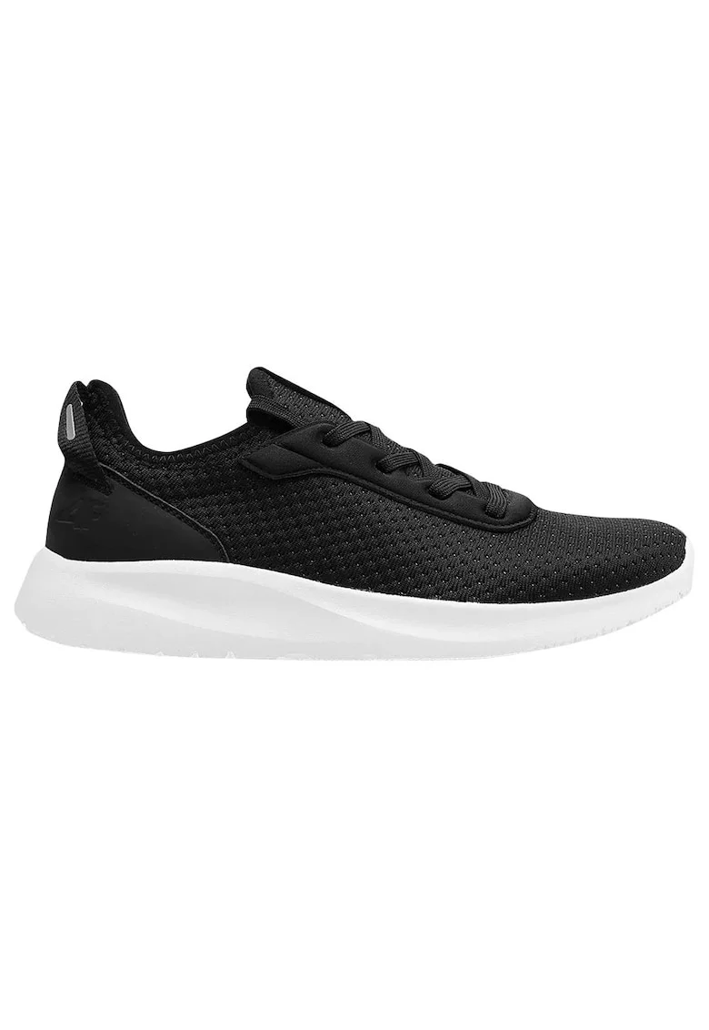 Pantofi sport dama  model Ichi, design slip-on, elemente reflectorizante, negru, textil