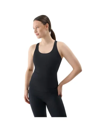 Maiou sport  functional, cu sutien incorporat, respirabil, negru, poliester-elastan