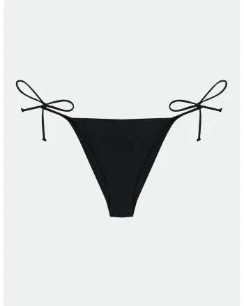 Slip brazilian cu snururi de ajustare, Negru