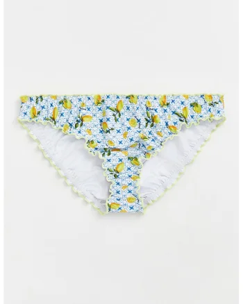 Slip cu model lamaie, Galben/Albastru