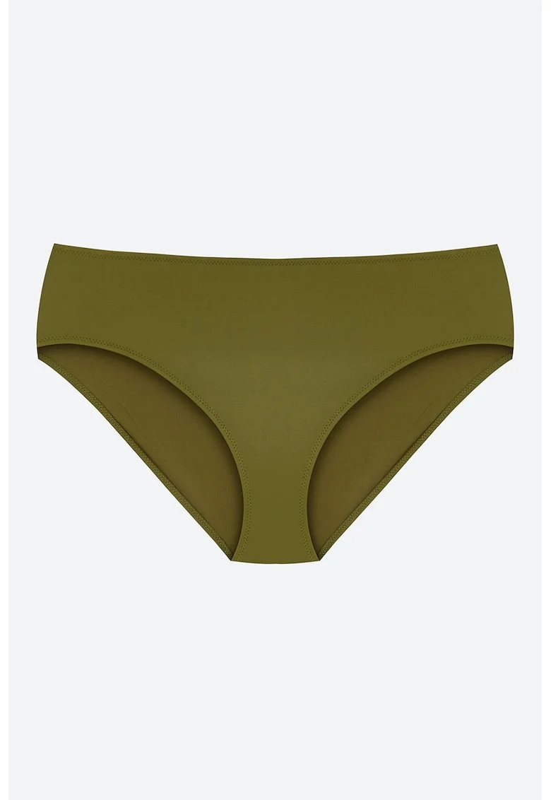 Slip uni cu talie inalta, Kaki inchis