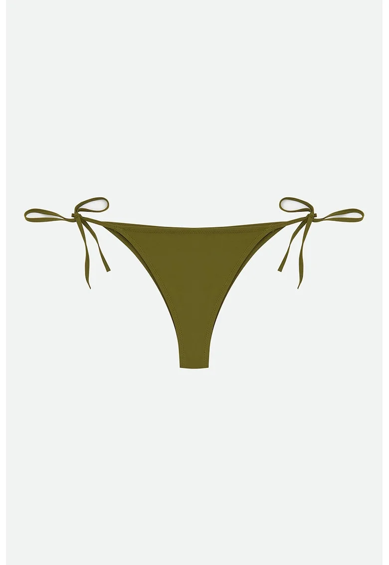 Slip uni cu prinderi laterale, Verde masliniu/Kaki inchis