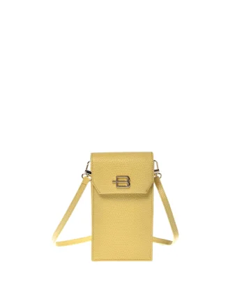 Geanta crossbody de piele cu animal print, Galben, 17.5 x 9.5 x 4