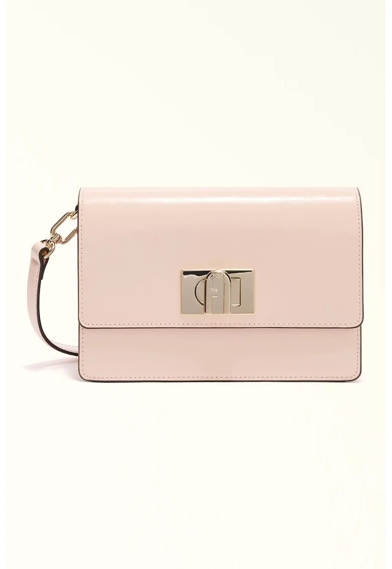Geanta crossbody mini din piele 1927, Roz pastel