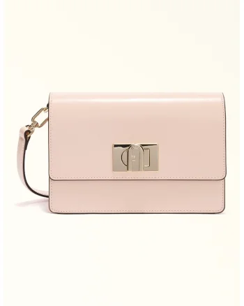 Geanta crossbody mini din piele 1927, Roz pastel