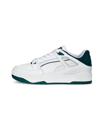 Pantofi sport low-top de piele si piele intoarsa Slipstream, Alb murdar, Bleumarin, 5.5