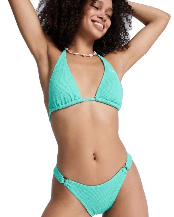 Slip brazilian texturat Sunshine, Albastru aquamarin