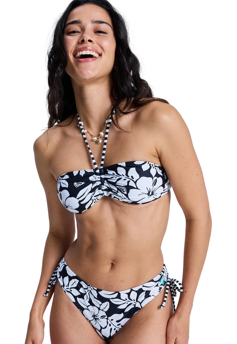 Sutien de baie bandeau Summer Surf, Alb/Albastru ultramarin