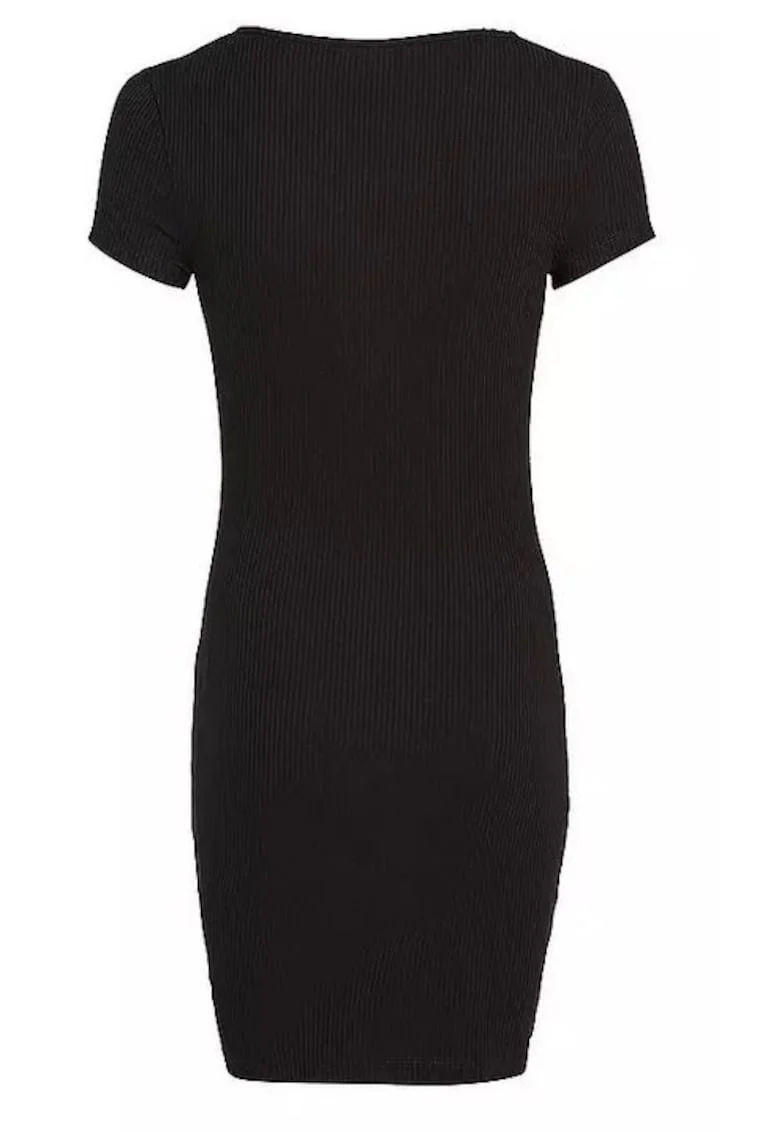 Rochie mini bodycon cu decolteu la baza gatului,