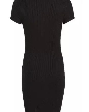 Rochie mini bodycon cu decolteu la baza gatului,