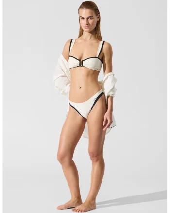 Slip cu segmente contrastante, Negru/Alb murdar