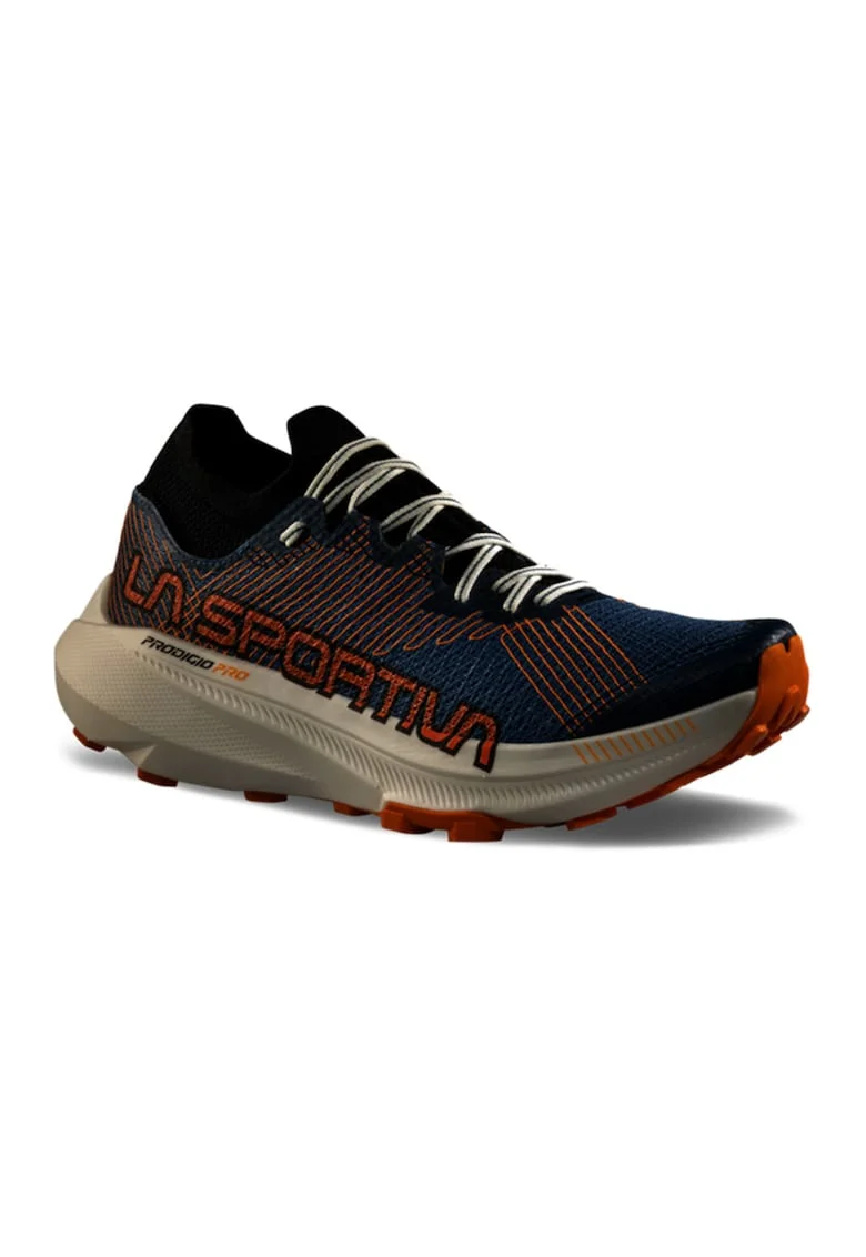 Pantofi slip-on Prodigio Pro pentru alergare, Albastru inchis/Portocaliu mandarina/Bej inchis