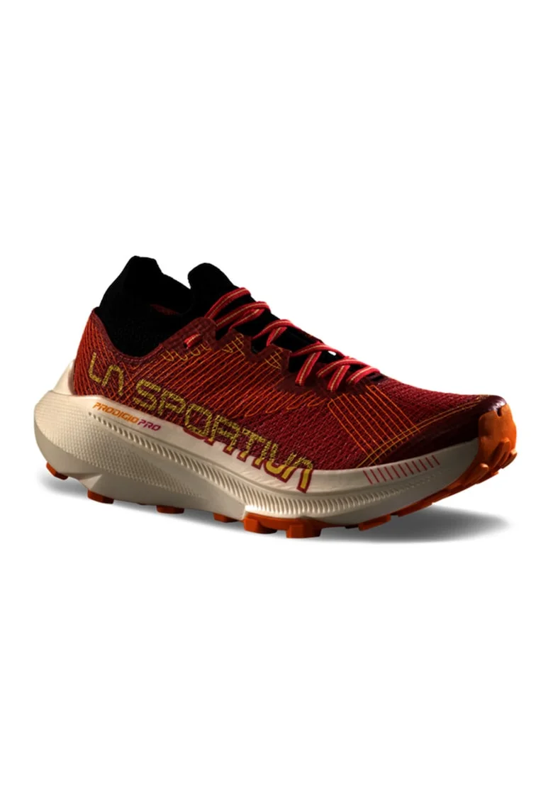 Pantofi slip-on Prodigio Pro cu model low-cut, pentru alergare, Portocaliu inchis/Alb murdar