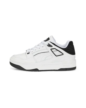 Pantofi sport de piele cu garnituri de piele intoarsa Slipstream, Negru/Alb optic