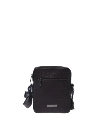 Geanta crossbody din piele, Maro