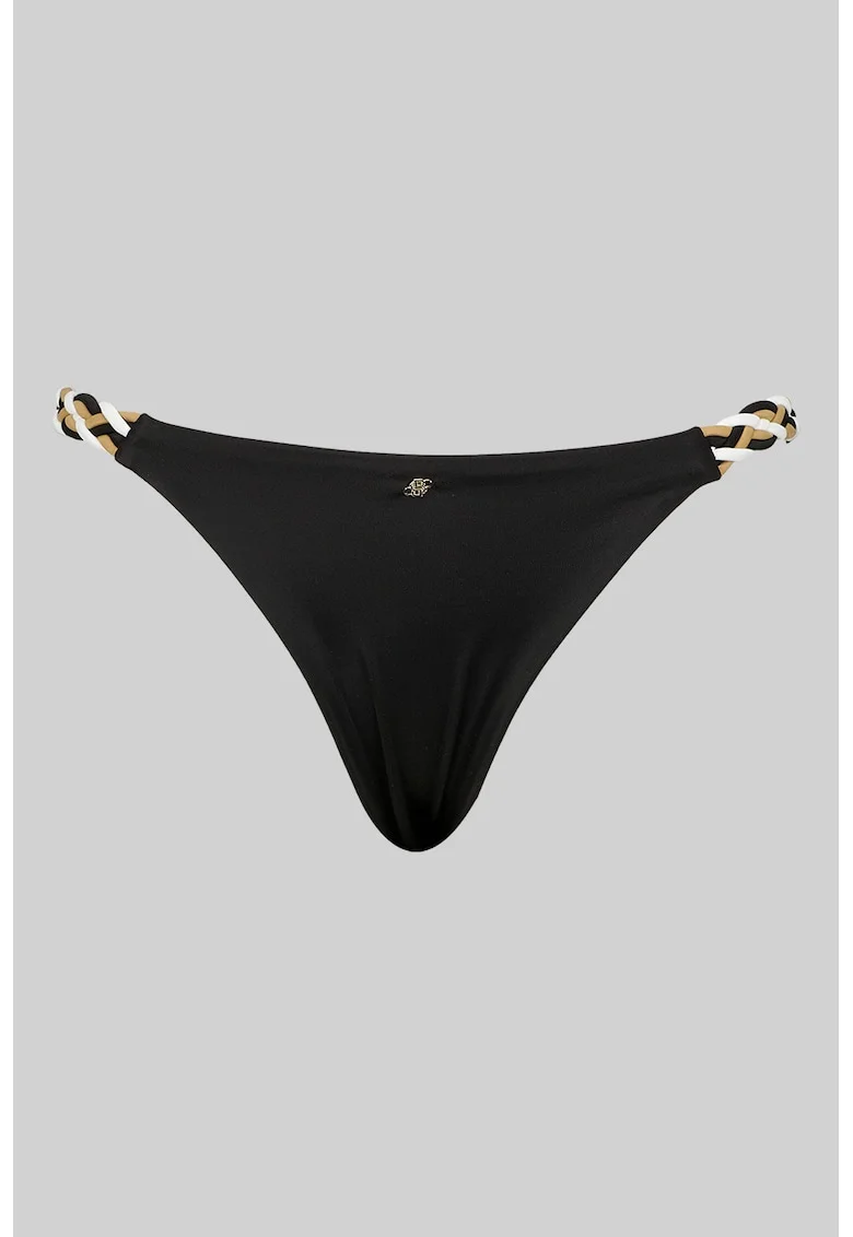 Slip cu laterale rasucite, Negru