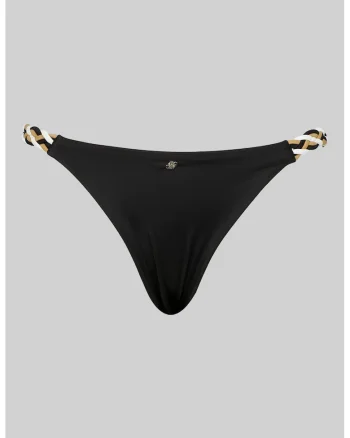 Slip cu laterale rasucite, Negru