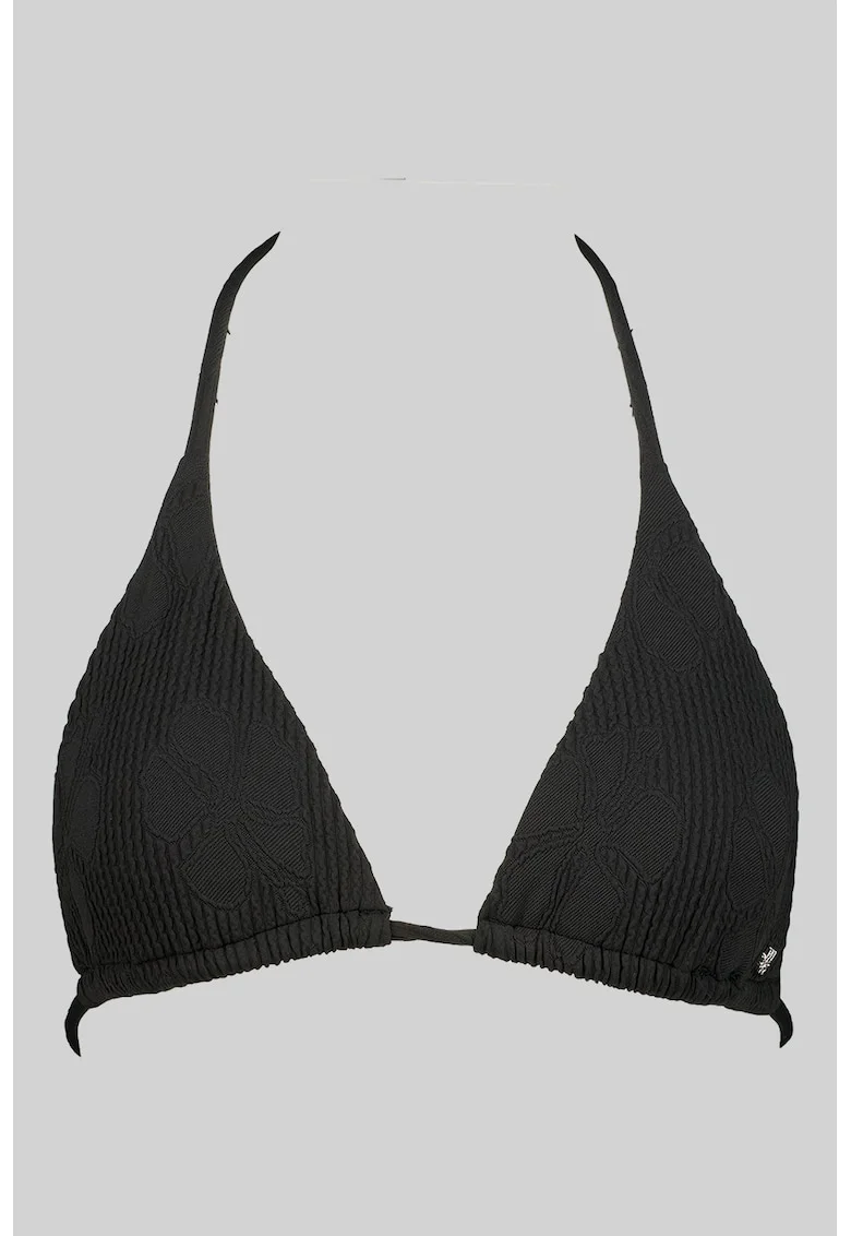 Sutien de baie cu cupe triunghiulare, Negru