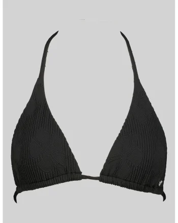 Sutien de baie cu cupe triunghiulare, Negru