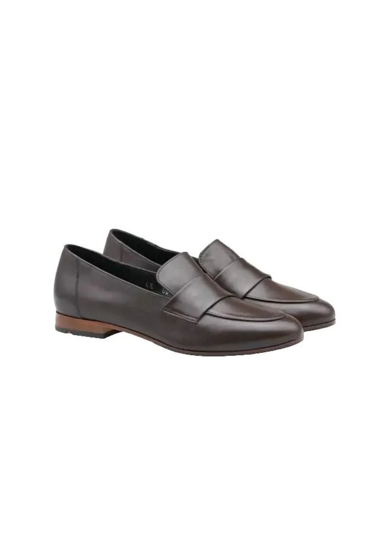 Pantofi slip-on femei  ROVIA 240, piele naturala, maro cigar, Maro
