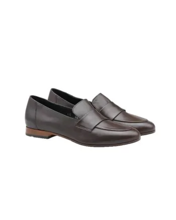 Pantofi slip-on femei  ROVIA 240, piele naturala, maro cigar, Maro