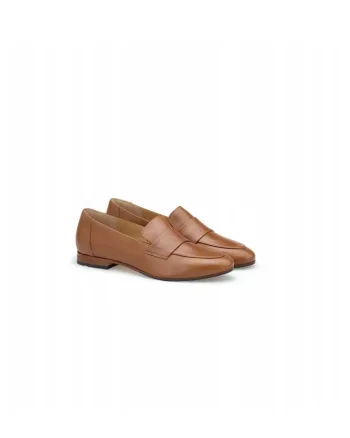 Pantofi slip-on  ROVIA 240, piele naturala, maro whisky, Maro