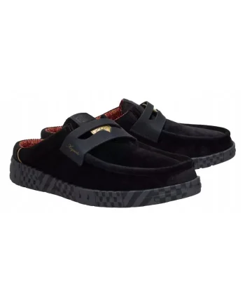 Mocasini Barbati Catifea Spuma EVA, Wally Slip Hogwarts Harry Potter Loafer, Negru, Negru