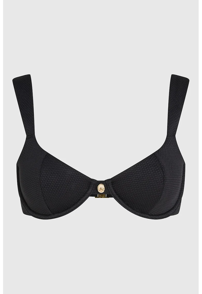 Slip cu aspect stralucitor, Negru