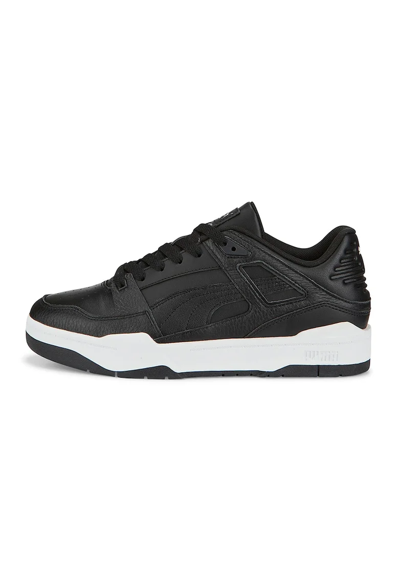 Pantofi sport de piele si piele ecologica Slipstream, Alb/Negru