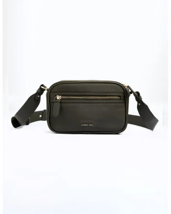 Geanta crossbody din piele ecologica, Verde feriga