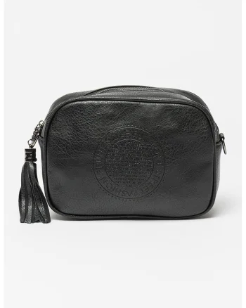 Geanta crosssbody de piele ecologica, Negru