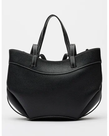 Geanta crossbody din piele, Negru