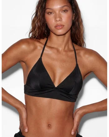 Sutien cu cupe triughiulare, Negru