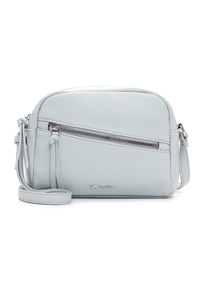 Geanta crossbody cu fermoar, Albastru prafuit