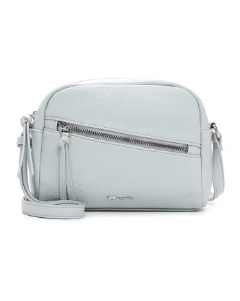 Geanta crossbody cu fermoar, Albastru prafuit