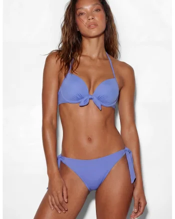 Sutien push-up de baie cu funda decorativa, Albastru deschis
