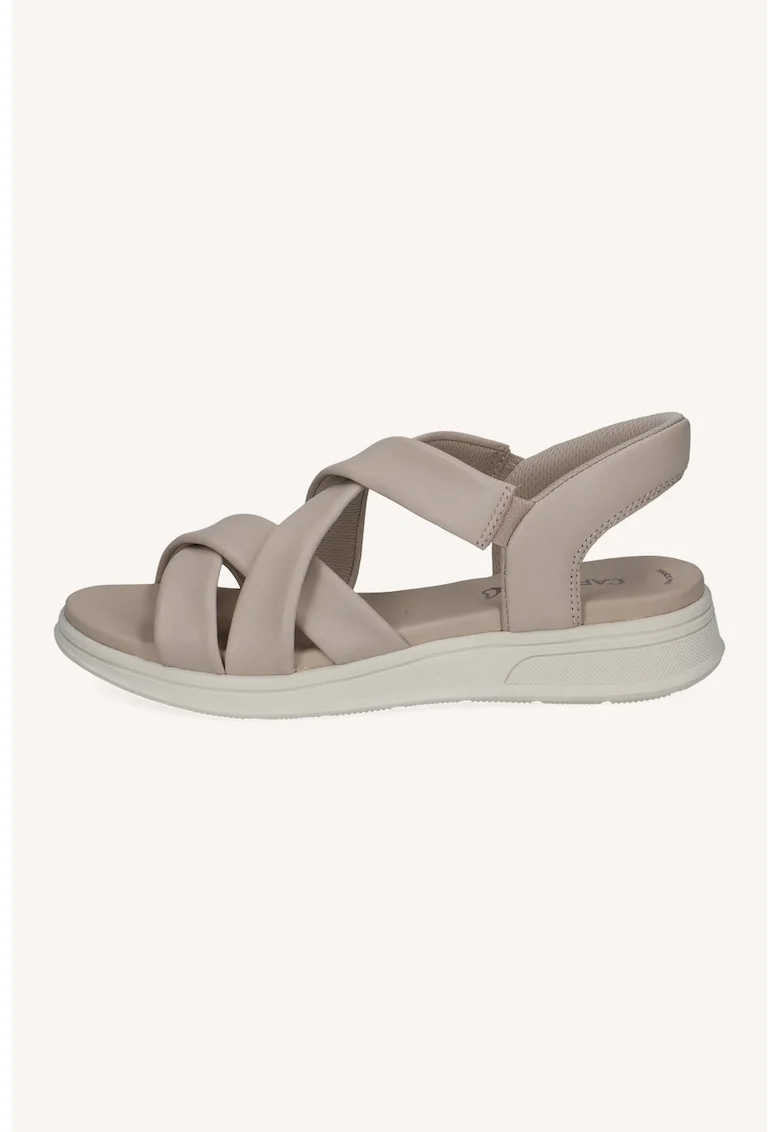 Sandale slip-on din piele, Bej