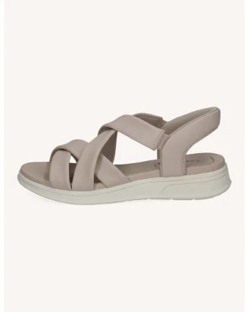 Sandale slip-on din piele, Bej