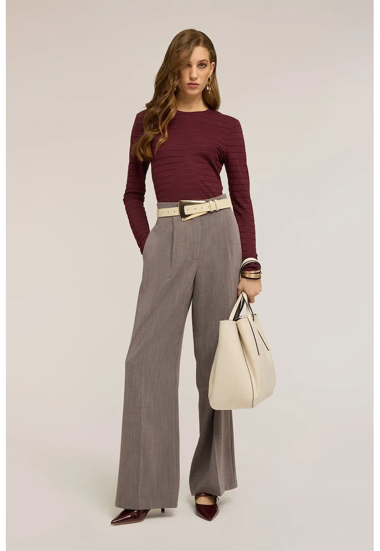 Bluza-body cu dungi, Visiniu